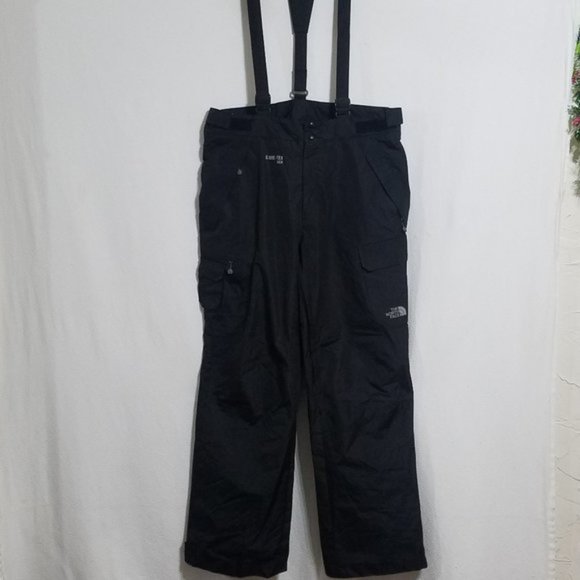 North Face Mens XXL 2X GoreTex Black Ski Snow Bibs Snowsuit Overalls Gore Tex